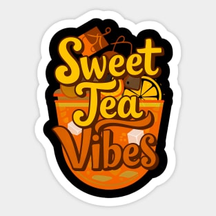 Sweet Tea Vibes Girls Southern Funny Summer Drink iced Tea Sticker